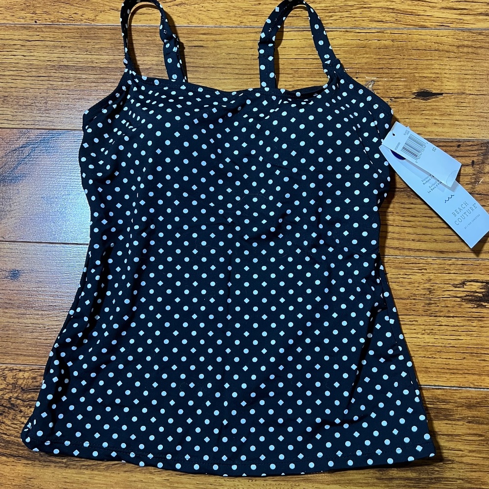COPY - Beach Couture by Christina - Polka Dot Tankini with padding - Size SD